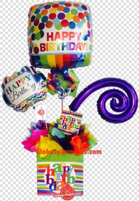 Arreglo De Globos Cumpleaños Con Caja Para Envoltura   Envolturas De Regalos Con Globos  HD Png DownloadTransparent PNG