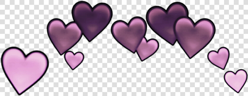  effects  heartcrown  pink  dark  purple  remixed  hearts   Pink Heart Crown Transparent  HD Png DownloadTransparent PNG