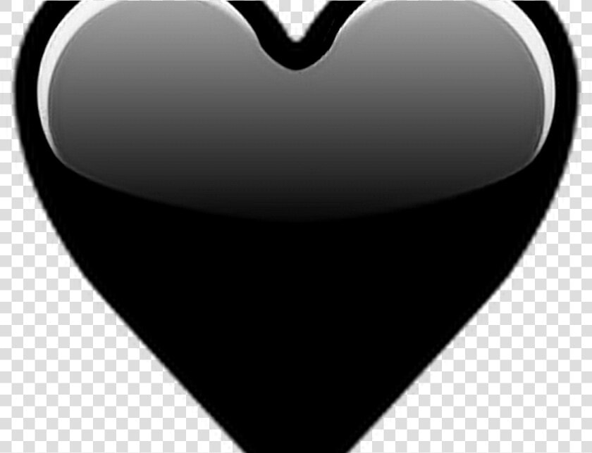 Hear Love Png Black Followme Followback Emoji Iphone   Iphone Emoji Black Heart  Transparent PngTransparent PNG