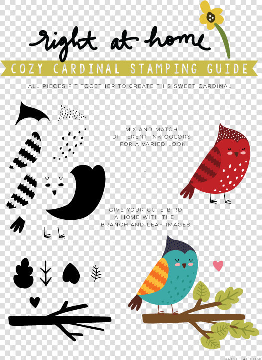 Cozy Cardinal Stamping Guide   Right At Home Seasonal Wreath Dies  HD Png DownloadTransparent PNG