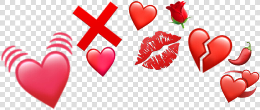  red  heart  hearts  emoji  sticker  emojis  iphoneemoji   Heart  HD Png DownloadTransparent PNG
