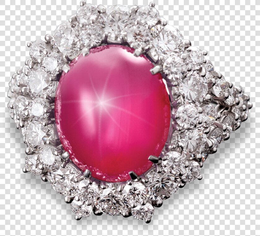 Untreated Star Ruby Ring    Diamond  HD Png DownloadTransparent PNG