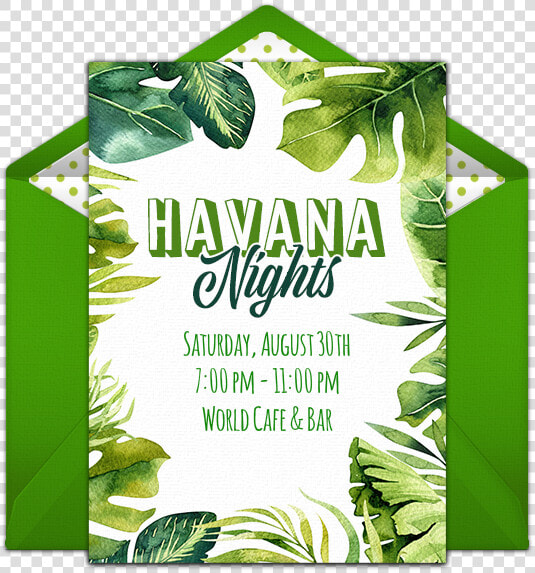 Havana Night Invitation Template  HD Png DownloadTransparent PNG