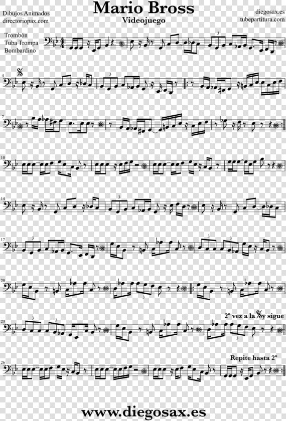 Megalovania Tuba Sheet Music  HD Png DownloadTransparent PNG