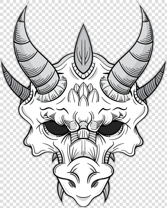 Dragon Skull Png   Free Dragon Skull Vector  Transparent PngTransparent PNG
