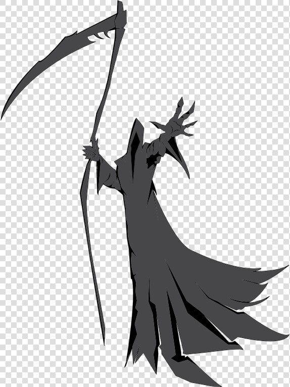 Silhouette cold Weapon monochrome Photography   Grim Reaper Scythe Drawing  HD Png DownloadTransparent PNG