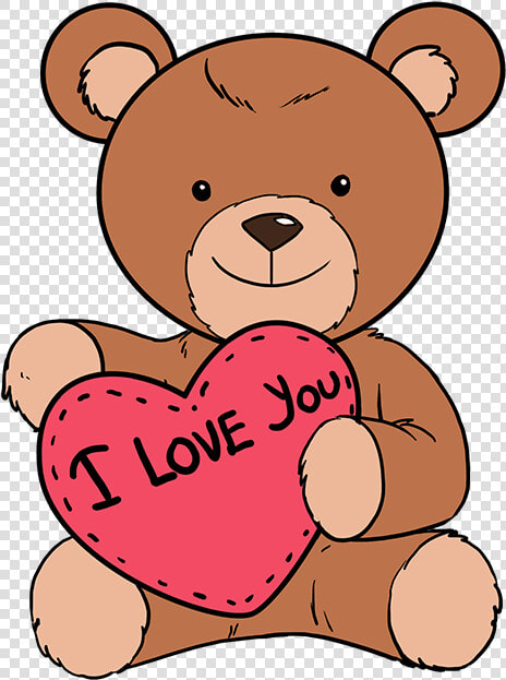 How To Draw Teddy Bear With Heart   Teddy Bear Drawing  HD Png DownloadTransparent PNG
