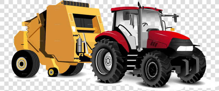 Construction Equipment   Png Download   Vector Tractor  Transparent PngTransparent PNG