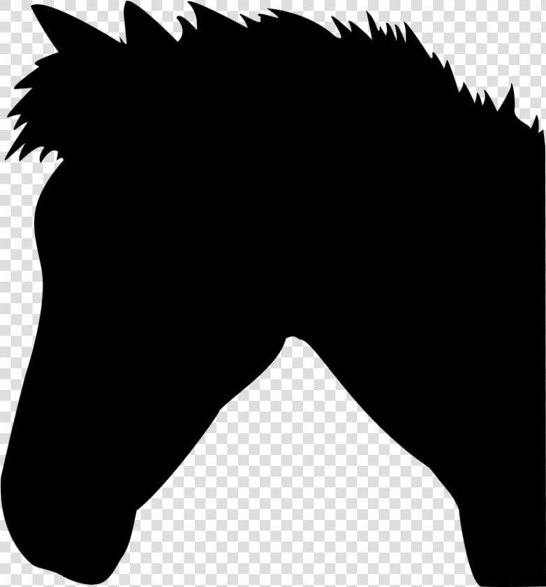 Head Silhouette Of Cute Horse   Printable Horse Head Silhouette  HD Png DownloadTransparent PNG