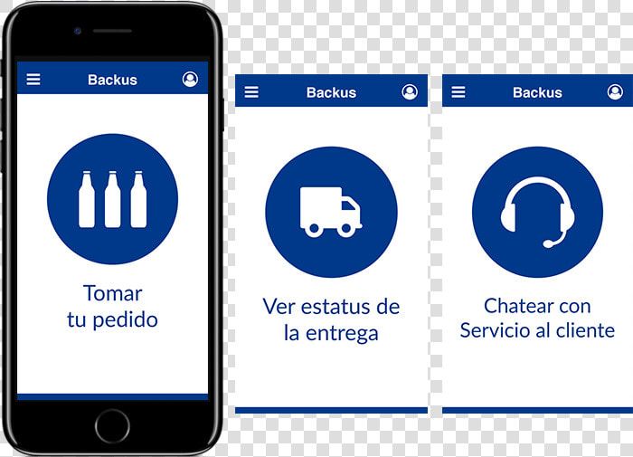 Tomar Tu Pedido  Ver Status De Tu Entrega  Chatear   Backus App  HD Png DownloadTransparent PNG