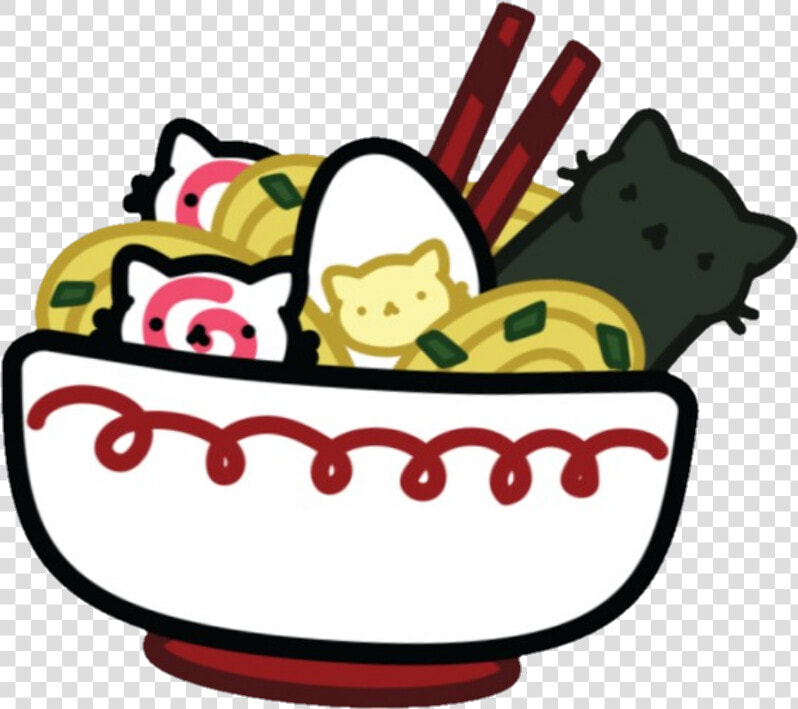 Neko Ramen Yum Cute Sweet Kittylove Kitty Food Kitten   Ramen Art Cute Cat  HD Png DownloadTransparent PNG