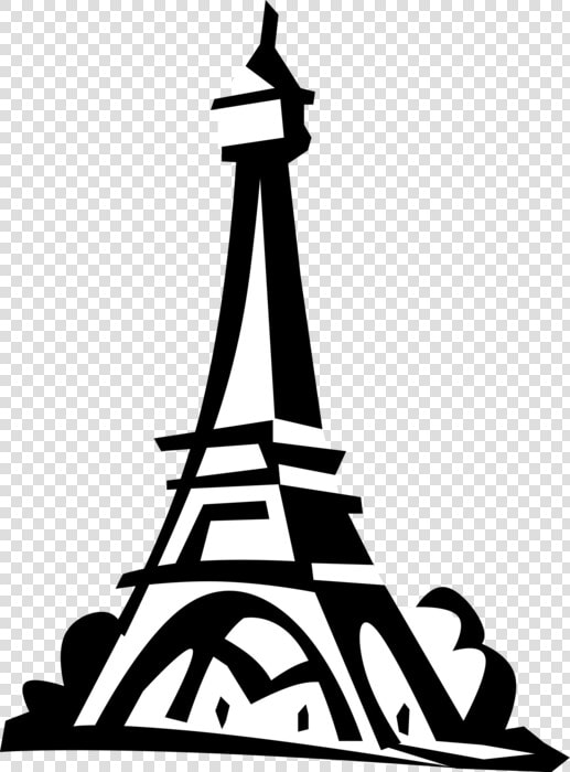 Vector Illustration Of Eiffel Tower On Champ De Mars  HD Png DownloadTransparent PNG