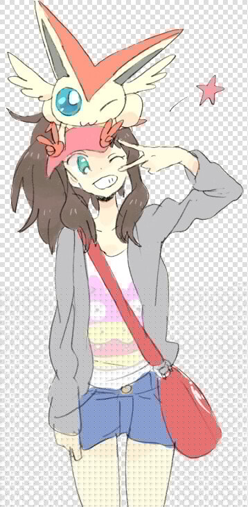 “ Victini And Hilda Are Fierce  Brah  You Should Have   Pokemon Hilda And Victini  HD Png DownloadTransparent PNG