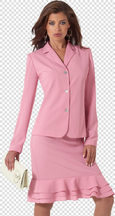 Metrostyle Triple Ruffle Skirt Suit Classy Suits  Classic   Formal Wear  HD Png DownloadTransparent PNG