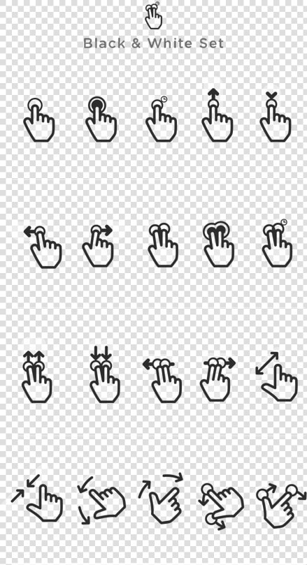Flat Gesture Icons Pack Free Psd Eps  HD Png DownloadTransparent PNG