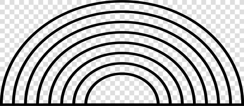 Rainbow Black And White Rainbow Clip Art   Rainbow Drawing Black And White  HD Png DownloadTransparent PNG