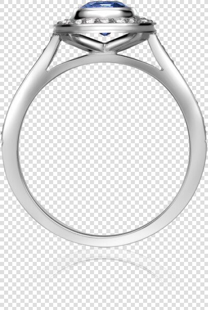 24602 Sapphire Diamond Rub Over Cluster Ring   Pre engagement Ring  HD Png DownloadTransparent PNG