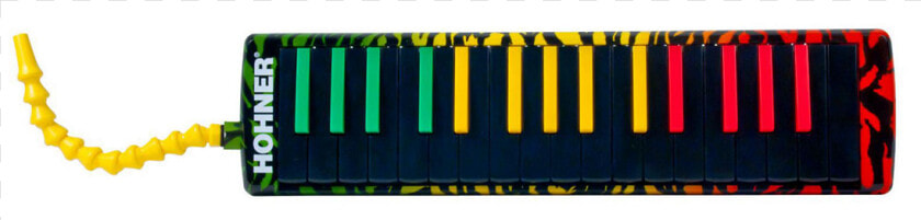 New Rasta Hohner Airboard 32 Key Melodica   Melodica Vert Jaune Rouge  HD Png DownloadTransparent PNG