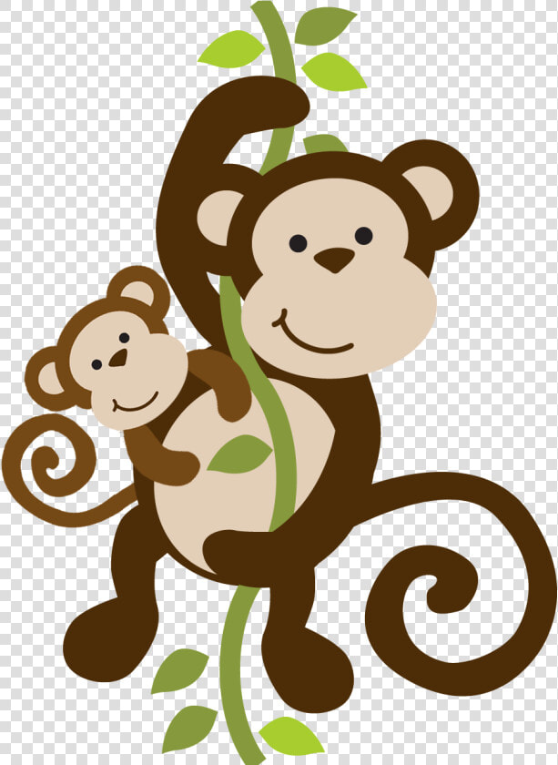 Mommy Clipart Baby Monkey   Jungle Safari Animals Png  Transparent PngTransparent PNG