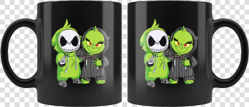 Funny Baby Jack Skellington And Grinch Mugs   Mug  HD Png DownloadTransparent PNG