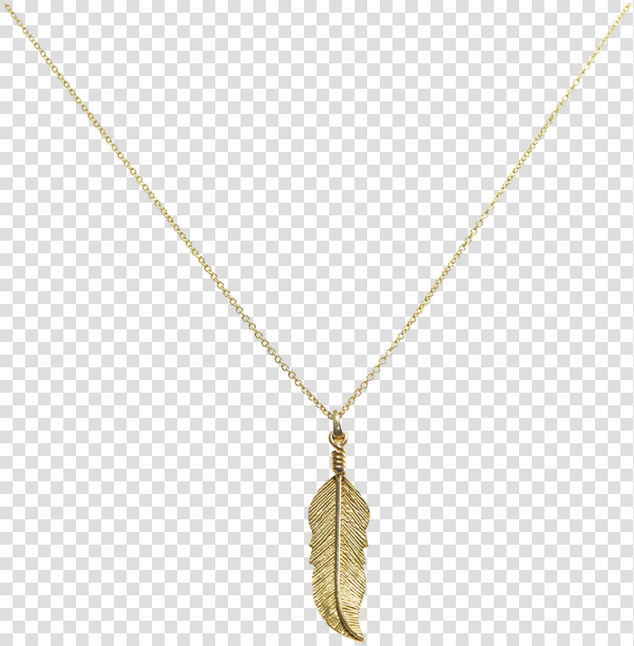 Feather Necklace Gold   Locket  HD Png DownloadTransparent PNG