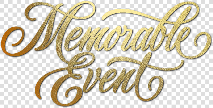 Memorable Event Logo   Calligraphy  HD Png DownloadTransparent PNG