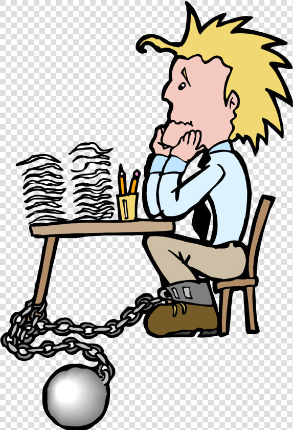 Chained To Desk Cartoon  HD Png DownloadTransparent PNG
