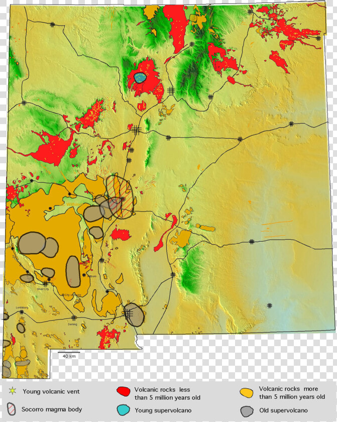 New Mexico Volcanoes Map  HD Png DownloadTransparent PNG
