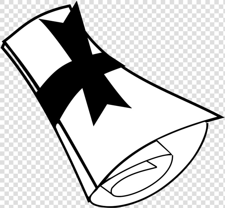 Clip Art Diploma Drawing   Diploma Black And White  HD Png DownloadTransparent PNG