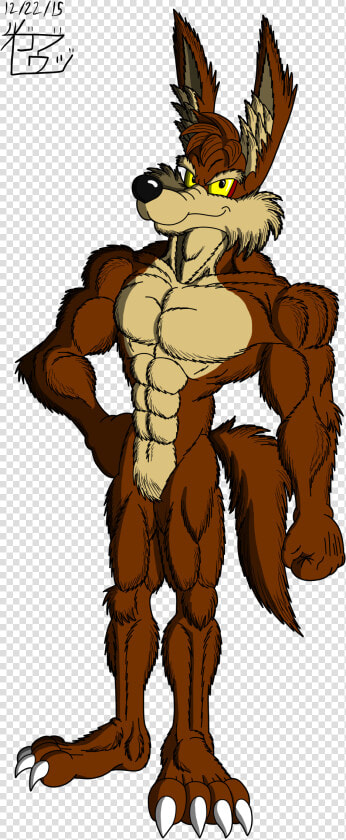 Dragonballis Whatimsaiyanis   Looney Tunes Wile E Coyote Muscles  HD Png DownloadTransparent PNG