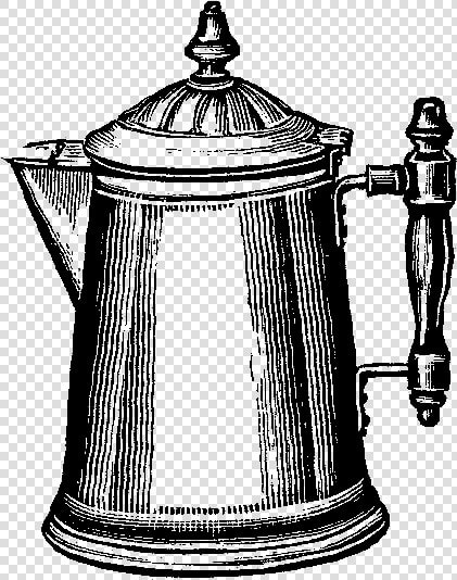Copper Coffee Pot Vintage Illustration   Sketch Of Coffee Pot  HD Png DownloadTransparent PNG