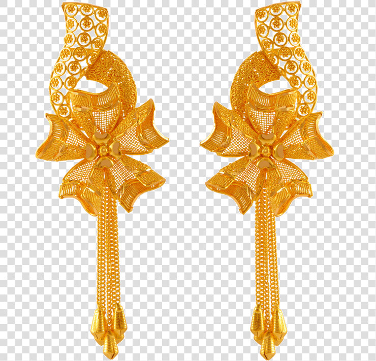 22kt Yellow Gold Jhumki Earrings For Women   Pc Chandra Gold Earring  HD Png DownloadTransparent PNG