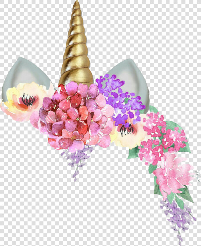  unicorncrown  unicorn  unicornio  corona  flores  flowers   Invitaciones De Unicornio Para Editar  HD Png DownloadTransparent PNG