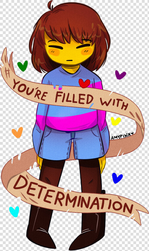 Determination By Amypinkerson d9f063k   Undertale Frisk Filled With Determination  HD Png DownloadTransparent PNG