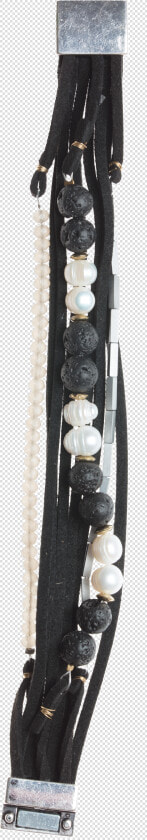  black Lava Beads  Leather  amp  Pearls  HD Png DownloadTransparent PNG
