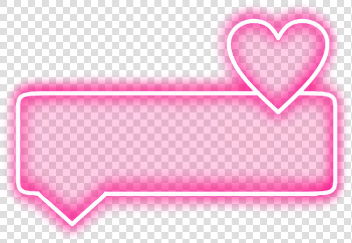  neon  heart  rectangle  pink  bubble  text  word  frame   Transparent Neon Border Png  Png DownloadTransparent PNG