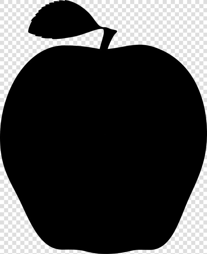 Apple Silhouette   Apple Clipart Black  HD Png DownloadTransparent PNG