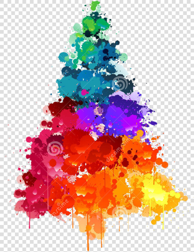 Christmas Xmas Tree Multicolor  HD Png DownloadTransparent PNG