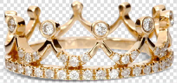 King Or Queen Crown Ring Yellow Gold Diamond   Gold Transparent Queen Crown  HD Png DownloadTransparent PNG