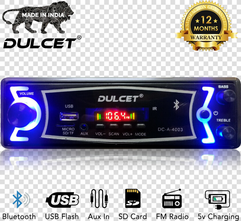 Dulcet Dc A 4003 Double Ic High Power Single Din Mp3   Dulcet Dc A 09 Double Ic High Power Universal Fit Mp3  HD Png DownloadTransparent PNG