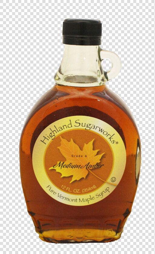 Highland Sugarworks Maple Glass Bottle Medium With   Maple Syrup Transparent Background  HD Png DownloadTransparent PNG