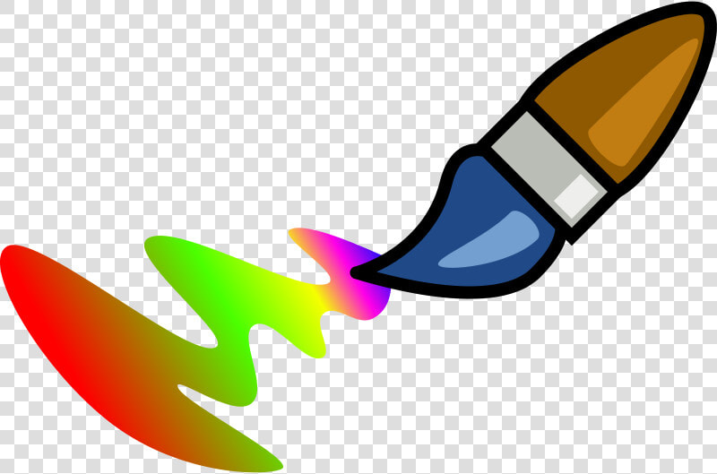 Free Vector Color Brush Cartoon Clip Art   Paint Brush Cartoon  HD Png DownloadTransparent PNG