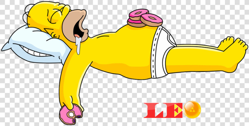 Homer Simpson Lying Down  HD Png DownloadTransparent PNG