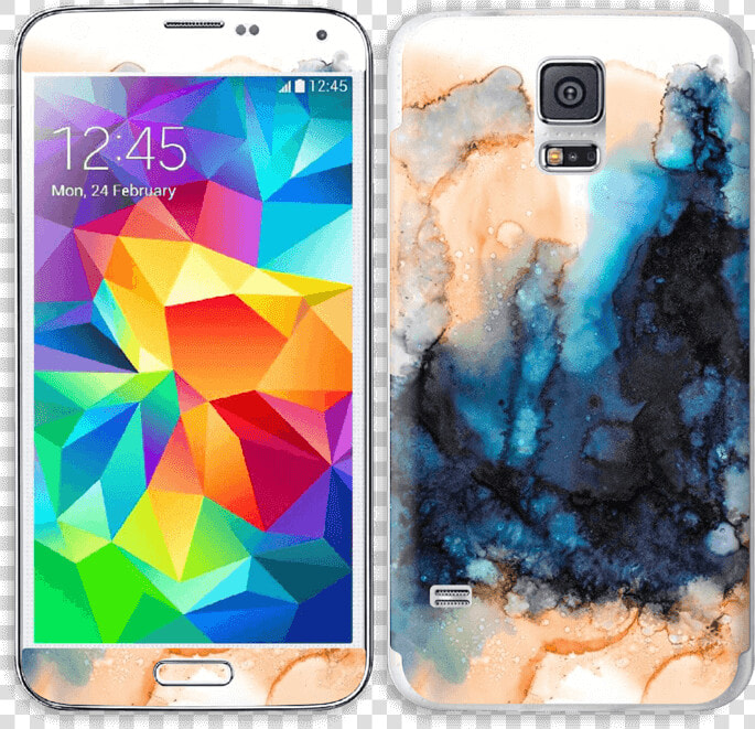 Blue  amp  Orange Color Splash Skin Galaxy S5   Samsung Galaxy S5  HD Png DownloadTransparent PNG