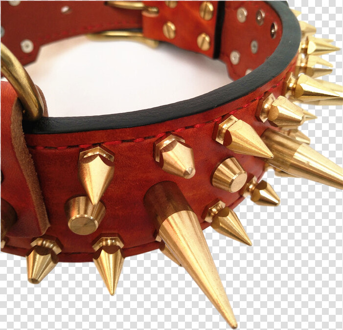 Dog Collar Gold Spikes  HD Png DownloadTransparent PNG