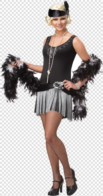 1920s Flapper Halloween Costume Dress   Flapper 1920 Fashion  HD Png DownloadTransparent PNG
