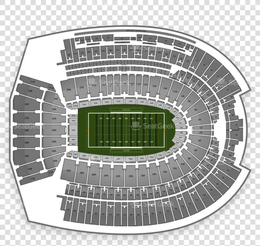 Ohio State Buckeyes Football Seating Chart  amp  Map   Ohio State Buckeyes Football  HD Png DownloadTransparent PNG