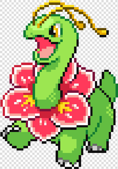 Pokemon Pixel Art Meganium  HD Png DownloadTransparent PNG