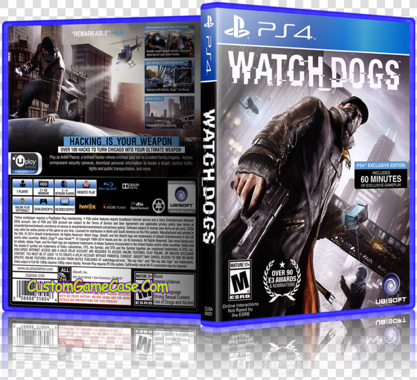 Sony Playstation 4 Ps4   Watch Dogs 1 Ps4 Cover  HD Png DownloadTransparent PNG