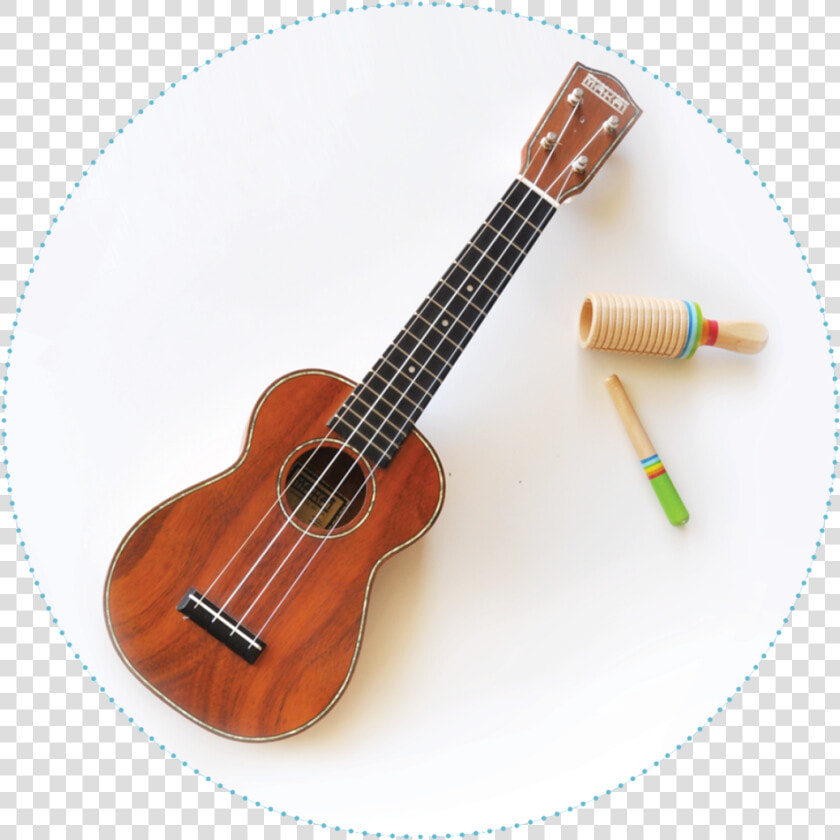 Uke And Rhythm Sticks   Acoustic Guitar  HD Png DownloadTransparent PNG